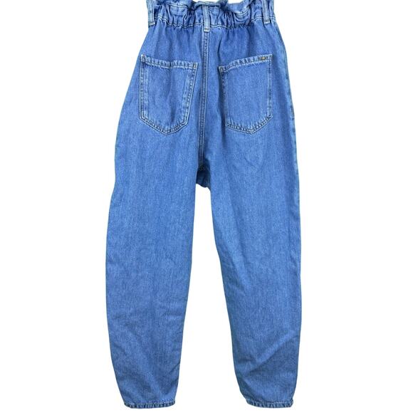 Zara Paper Bag High Waist Jeans Size 0 Beautiful Excellent Condition - Picture 5 of 12